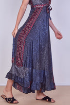 Boho Paisley Tie - Front Maxi Dress - Dresses - British D'sire