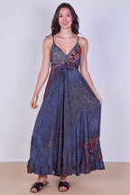 Boho Paisley Tie - Front Maxi Dress - Dresses - British D'sire