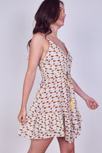 Boho Printed Cotton Mini Dress – Lightweight Summer Strappy Dress - Dresses - British D'sire
