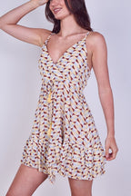 Boho Printed Cotton Mini Dress – Lightweight Summer Strappy Dress - Dresses - British D'sire