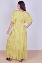 Boho Sequin Square Embroidered Maxi Dress - Dresses - British D'sire