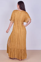 Boho Sequin Swirl Embroidered Maxi Dress - Dresses - British D'sire