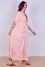Boho Sequin Swirl Embroidered Maxi Dress - Dresses - British D'sire