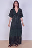Boho Sequin Swirl Embroidered Maxi Dress - Dresses - British D'sire