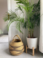 Bolo Basket with Diamond Pattern - basket - British D'sire