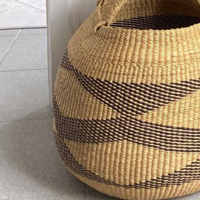 Bolo Basket with Diamond Pattern - basket - British D'sire