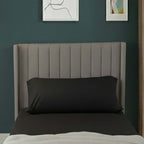 Bolster Support Pillow Pillowcase Plain Dyed Pillow Linen Easy Care - Double 4FT6inch - Duck Egg - British D'sire