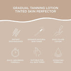 Bondi Sands Gradual Tanning Lotion - Skin Perfector 150mL |Gradual Tan | Suitable for Sensitive Skin | Vegan + Cruelty Free | 150ml/5.07 Fl Oz - British D'sire