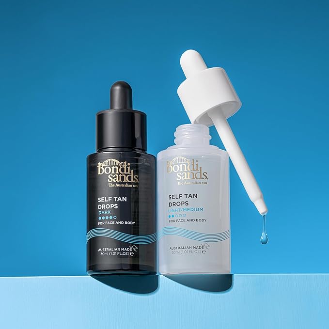 Bondi Sands Self Tan Drops - Light/Medium 30mL | Customisable Glow | Suitable for Sensitive Skin | Vegan + Cruelty Free|30ml/1.01 FL OZ - British D'sire