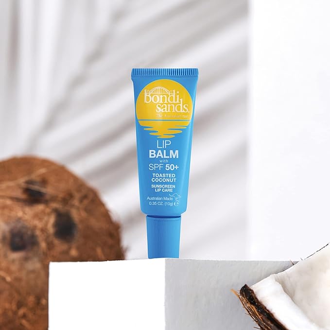 Bondi Sands Toasted Coconut Lip Balm with SPF 50+ | Nourishing Formula Locks in Moisture + Provides UVA+UVB Protection, Enriched with Shea Butter, Jojoba Oil, and Vitamin E, Vegan + Cruelty Free | 10g - British D'sire