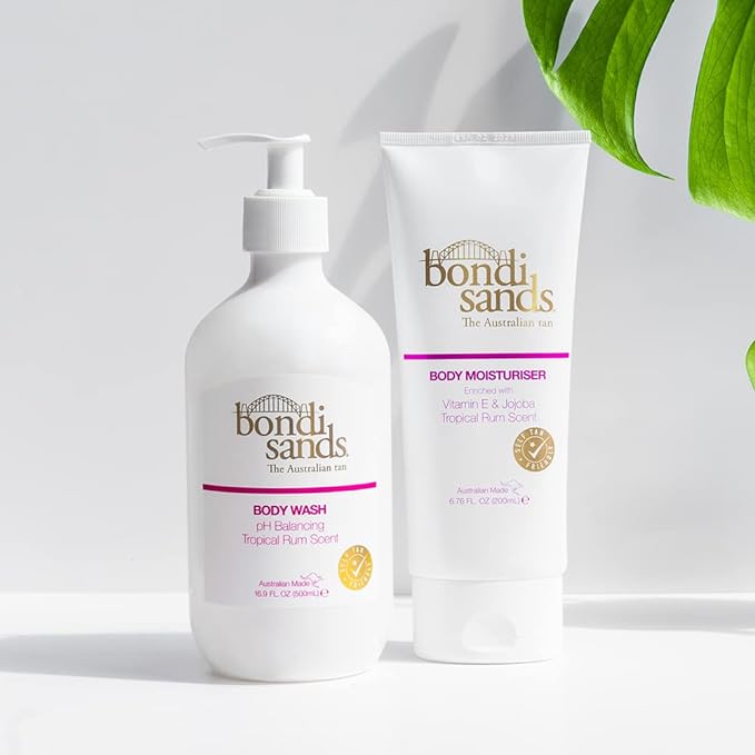 Bondi Sands Tropical Rum Body Moisturiser | pH Balanced Formula Helps Prolong Your Tan and Nourishes + Hydrates Skin with Vitamin E and Jojoba, Self Tan Friendly, Vegan + Cruelty Free | 200 mL/6.76 Oz Secondary image