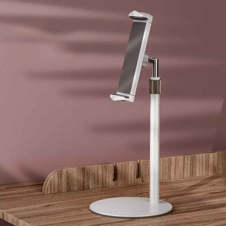 Boneruy P21 Lifting Adjustable Rotating Phone Tablet Desktop Holder(White) - British D'sire