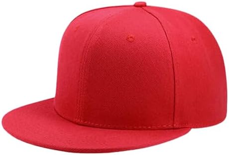 Boolavard Classic Snapback Hat Cap Hip Hop Style Flat Bill Blank Solid Color Adjustable Size - Hats & Caps - British D'sire
