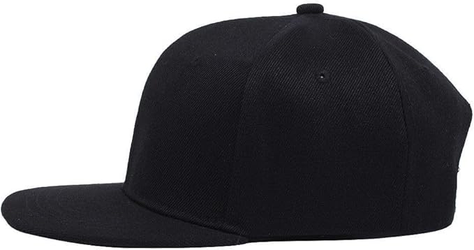 Boolavard Classic Snapback Hat Cap Hip Hop Style Flat Bill Blank Solid Color Adjustable Size - Hats & Caps - British D'sire
