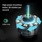 Booster T Deep Muscle Relaxation Massage Gun,EU Plug 2500mAh With 6 Massage Head(Gray) - British D'sire