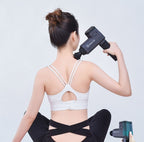 Booster T Deep Muscle Relaxation Massage Gun,EU Plug 2500mAh With 6 Massage Head(Gray) - British D'sire