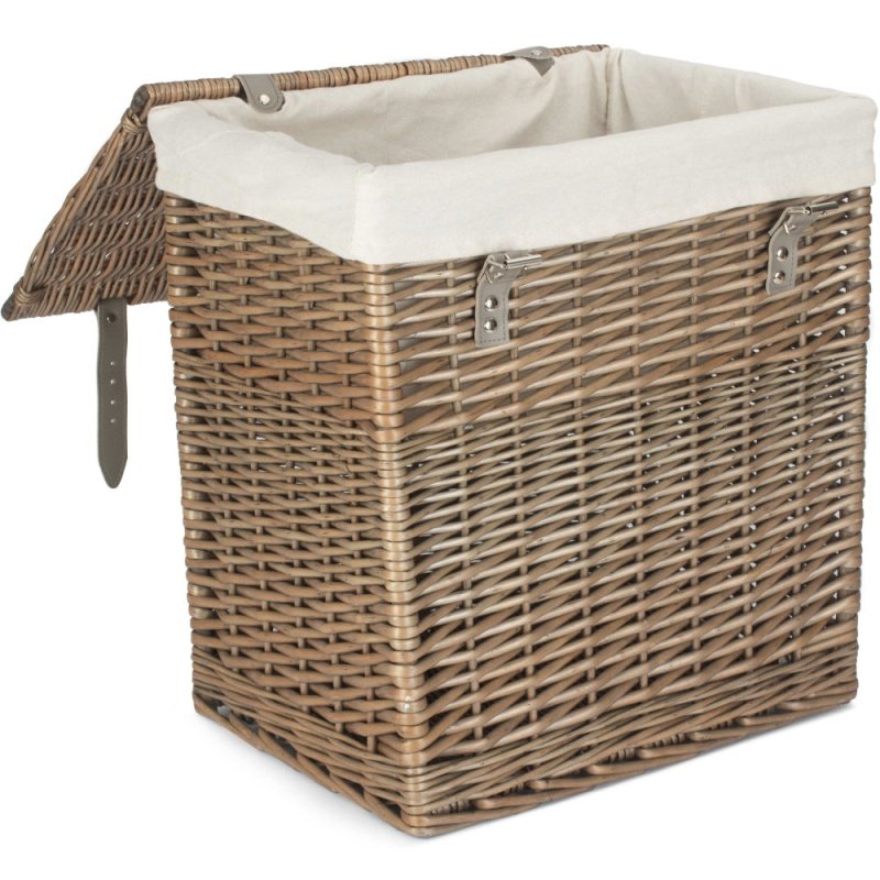 Boutique Antique Wash Storage Laundry Basket With Lining - Laundry Baskets - British D'sire Main image