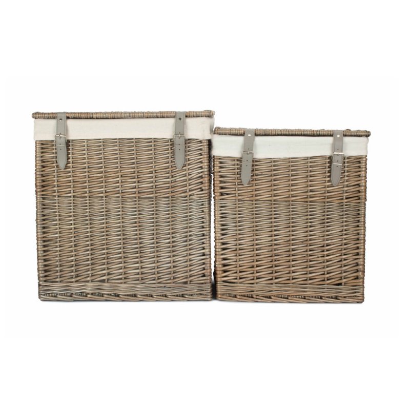 Boutique Antique Wash Storage Laundry Basket With Lining - Laundry Baskets - British D'sire