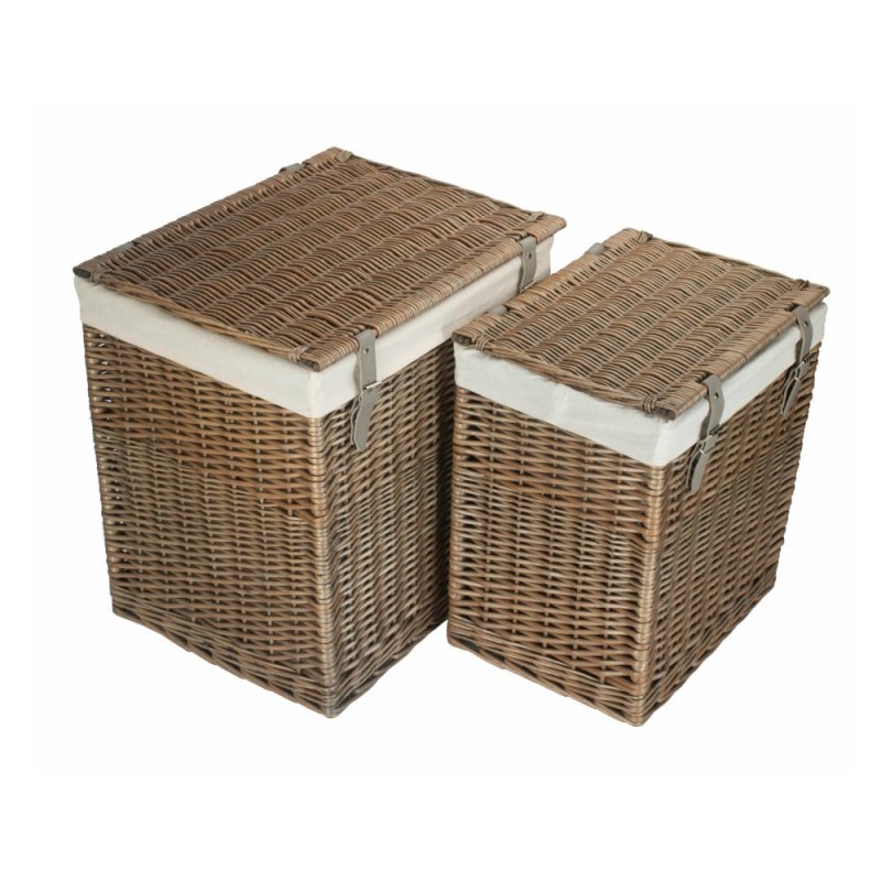 Boutique Antique Wash Storage Laundry Basket With Lining - Laundry Baskets - British D'sire