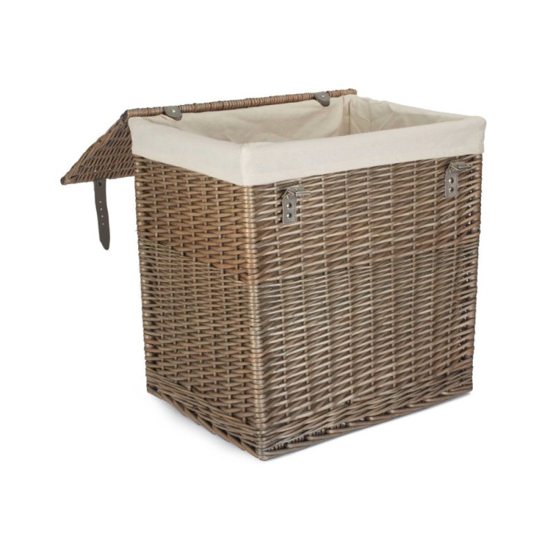 Boutique Antique Wash Storage Laundry Basket With Lining - Laundry Baskets - British D'sire