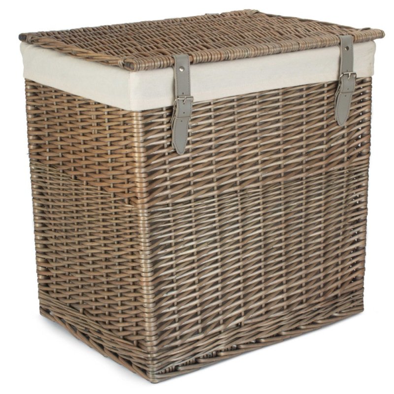 Boutique Antique Wash Storage Laundry Basket With Lining - Laundry Baskets - British D'sire