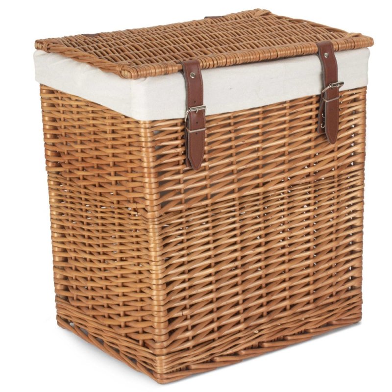 Boutique Double Steamed Wash Storage Laundry Basket With Lining Secondary image
