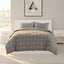Box Dot Pattern Duvet Cover Set Soft Easy Care Contemporary Bedding - Super King - Grey - British D'sire