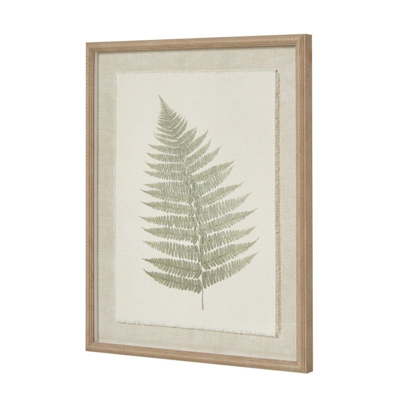 Bracken Art On Texture-Torn Paper With Beaded Frame - Wall Art & Signs - British D'sire