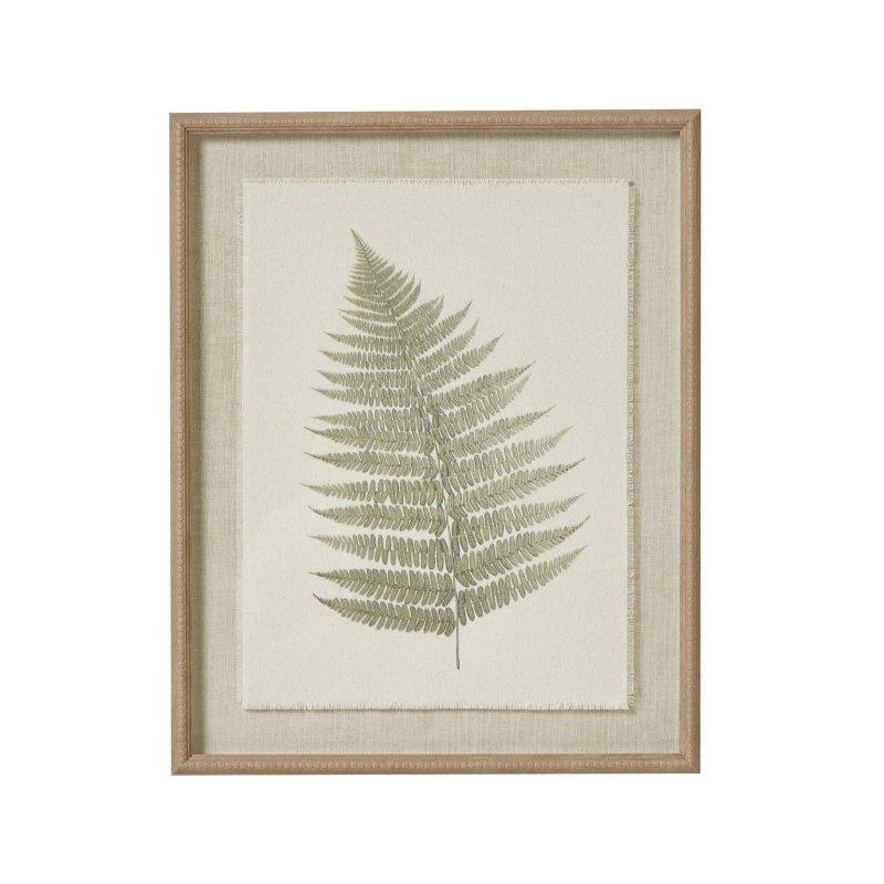 Bracken Art On Texture-Torn Paper With Beaded Frame - Wall Art & Signs - British D'sire