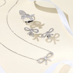 Brand new high quality pure silver bow necklace fashion design jewellery necklace - Necklaces & Pendants - British D'sire