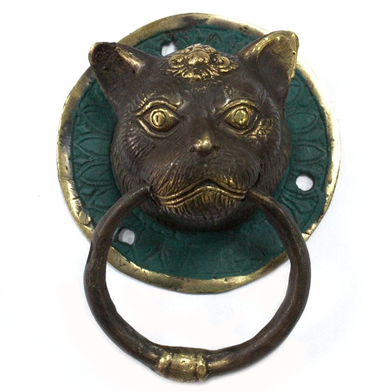 Brass Door Knocker - Cats Head - Door Knockers - British D'sire