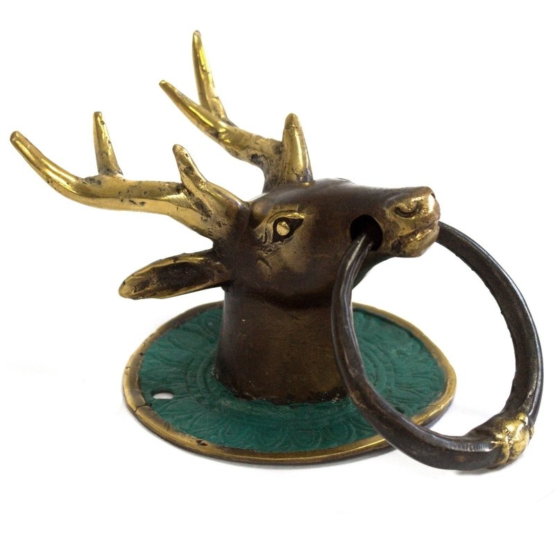 Brass Door Knocker - Stags Head Secondary image