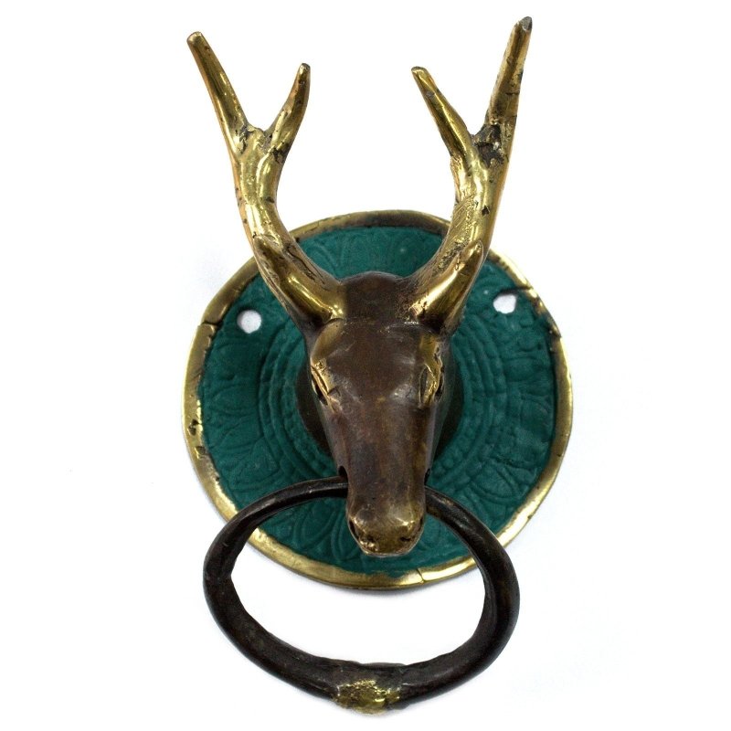 Brass Door Knocker - Stags Head - Door Knockers - British D'sire Main image