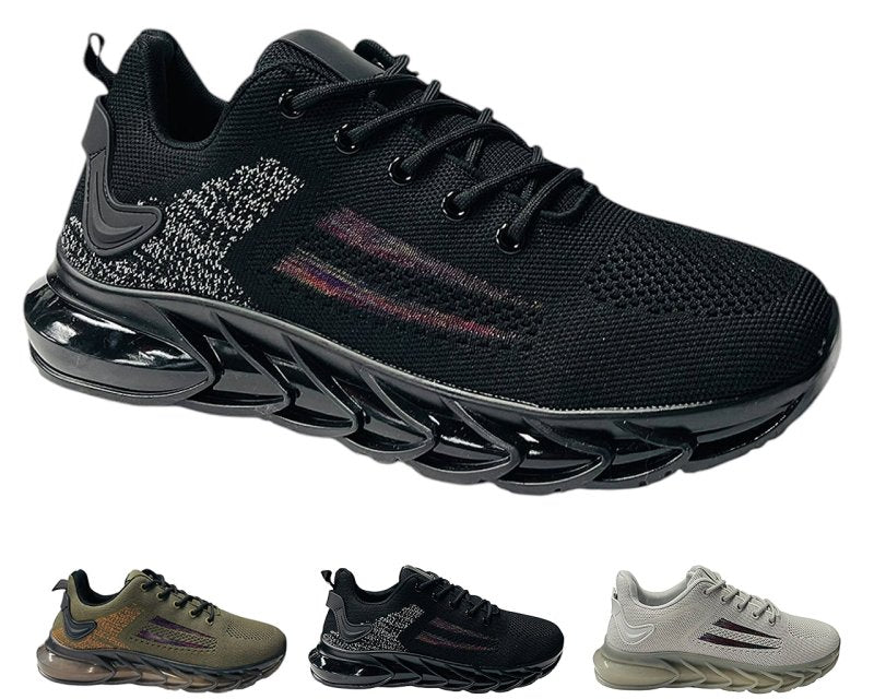 Breathable Knit Sports Lace Up Trainers - Trainers - British D'sire Main image