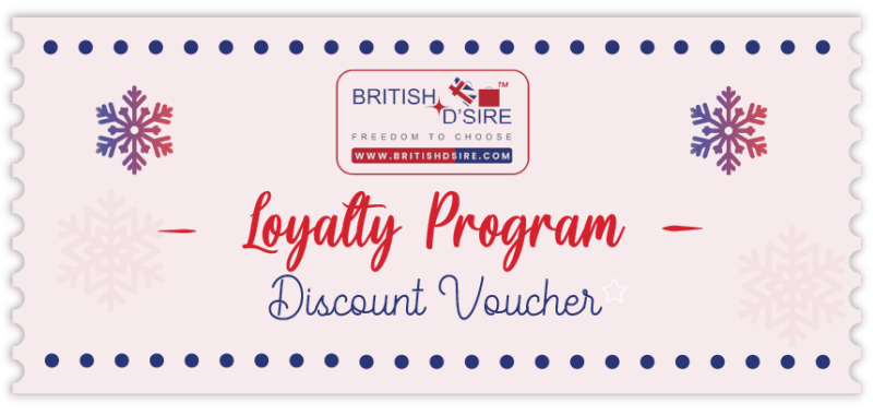 British D'sire Seller's Loyalty Program Promotional Voucher - VAT Collect £10.00 - British D'sire