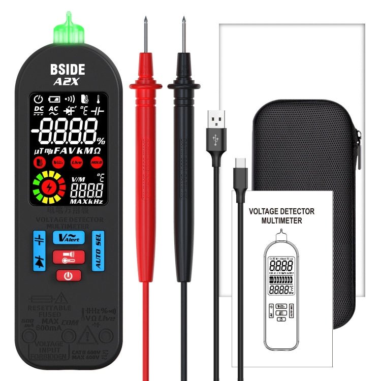 BSIDE A2X Charging Model Mini Digital Pen Auto Ranging Multimeter - British D'sire