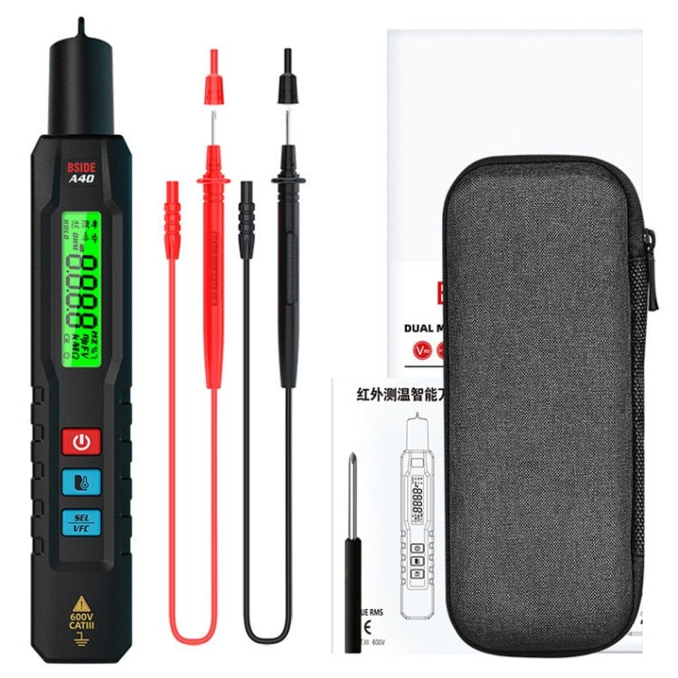 BSIDE A40 Infrared Thermometer Electric Pen Type Intelligent Multimeter VFC Inverter Voltage Tester(English No Battery) Secondary image