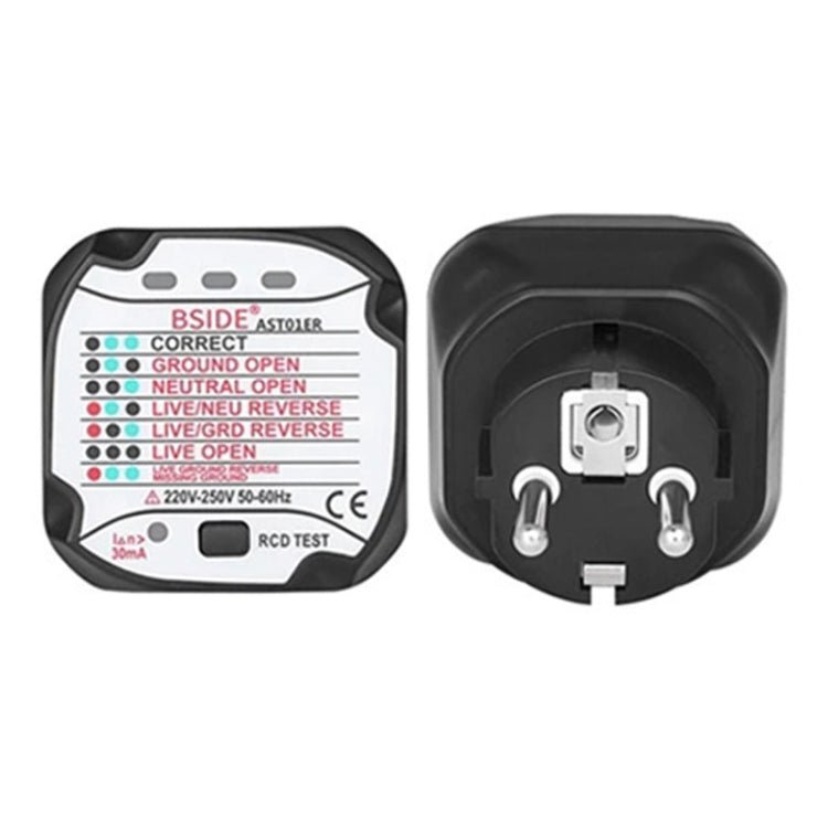 BSIDE AST01 Plug Power Tester Electrical Socket Detector EU Plug - British D'sire Main image