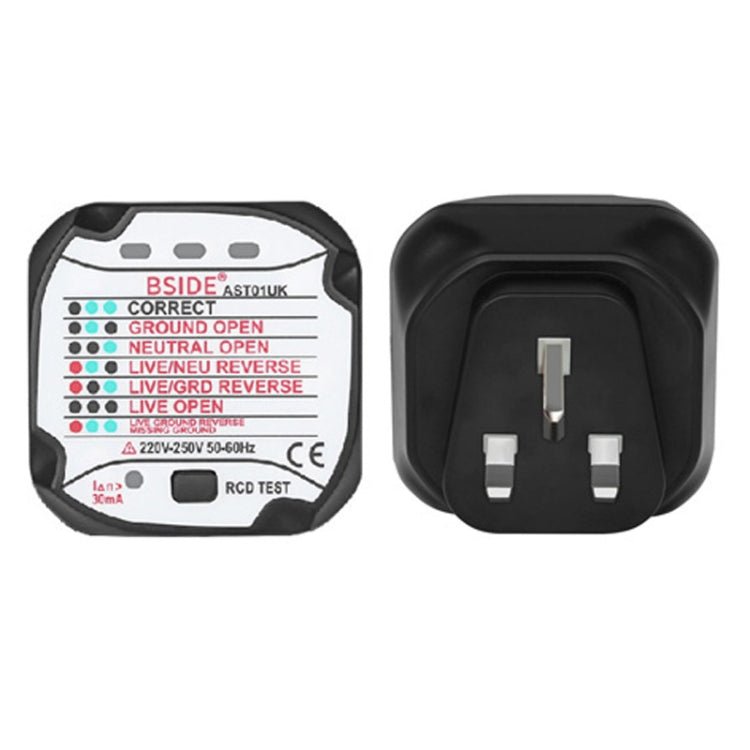 BSIDE AST01 Plug Power Tester Electrical Socket Detector UK Plug - British D'sire Main image