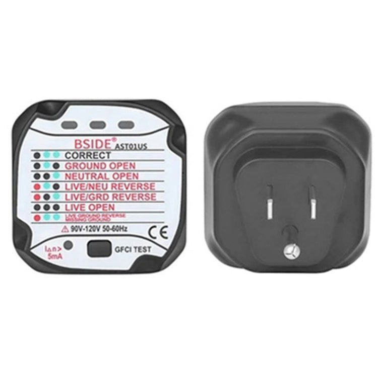 BSIDE AST01 Plug Power Tester Electrical Socket Detector US Plug - British D'sire