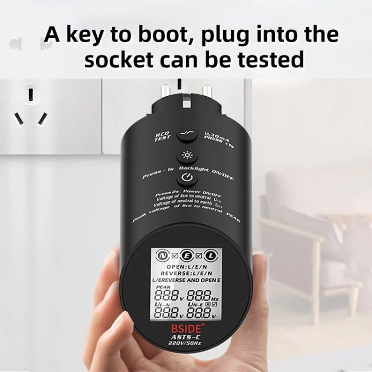 BSIDE ASTS Circuit Analyzer Plug Power Tester EU Plug Secondary image