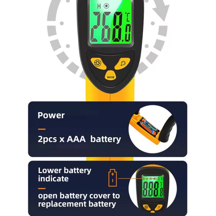 BSIDE H1 550 Degree Celsius Infrared Thermometer Handheld Non - Contact Thermometer - British D'sire