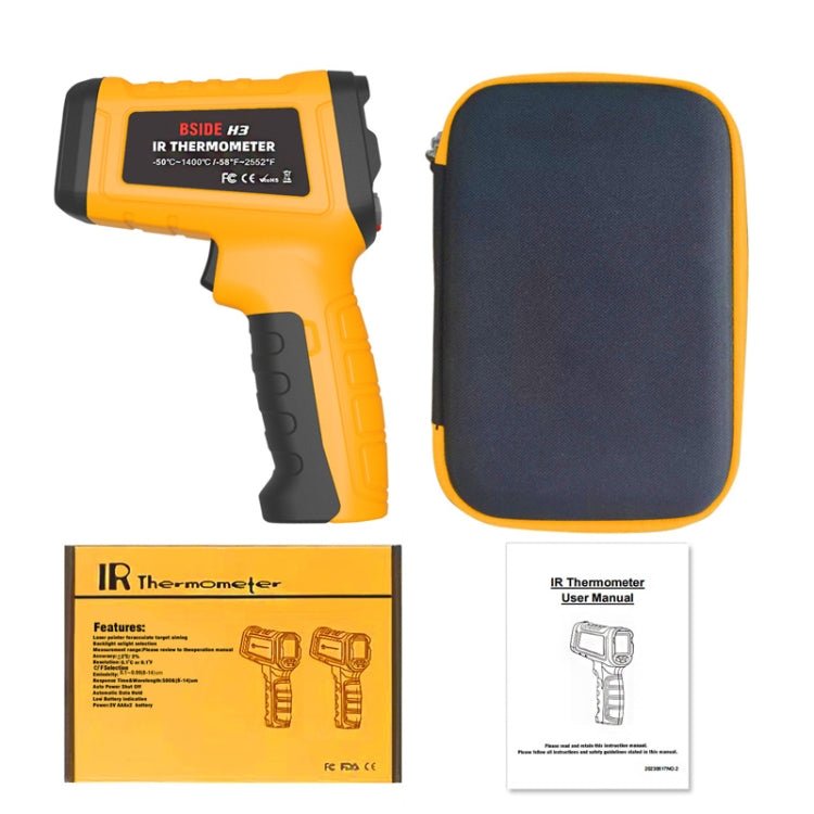 BSIDE H3 High Temperature Infrared Thermometer Handheld Non - Contact Thermometer - British D'sire
