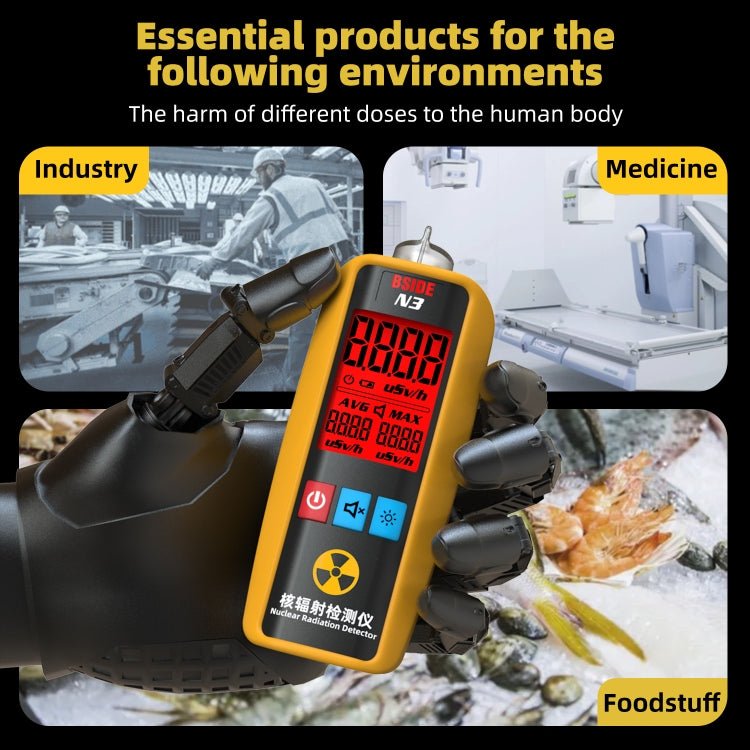BSIDE N3 Handheld Home Nuclear Radiation Detector - British D'sire