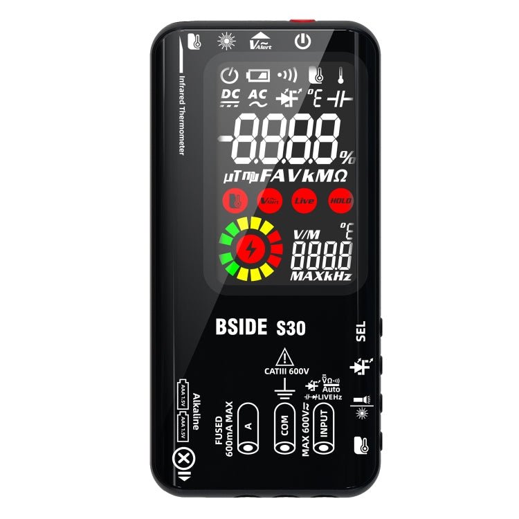 BSIDE S30 Smart Color Screen Infrared Temperature Measurement Multimeter(Black) Secondary image