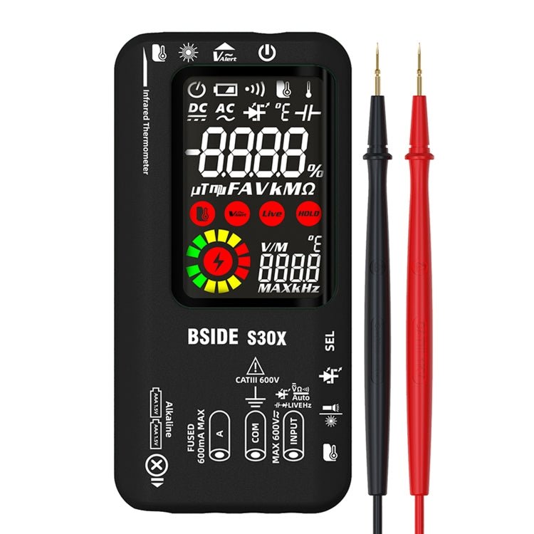 BSIDE S30X Smart Color Screen Infrared Temperature Measurement Multimeter(Black) - British D'sire Main image