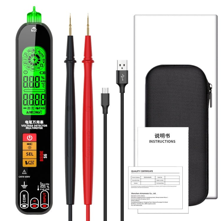 BSIDE S6 Smart Digital Multimeter Current Test Pen Capacitance Temperature Voltage Detector(Charging Model) Secondary image