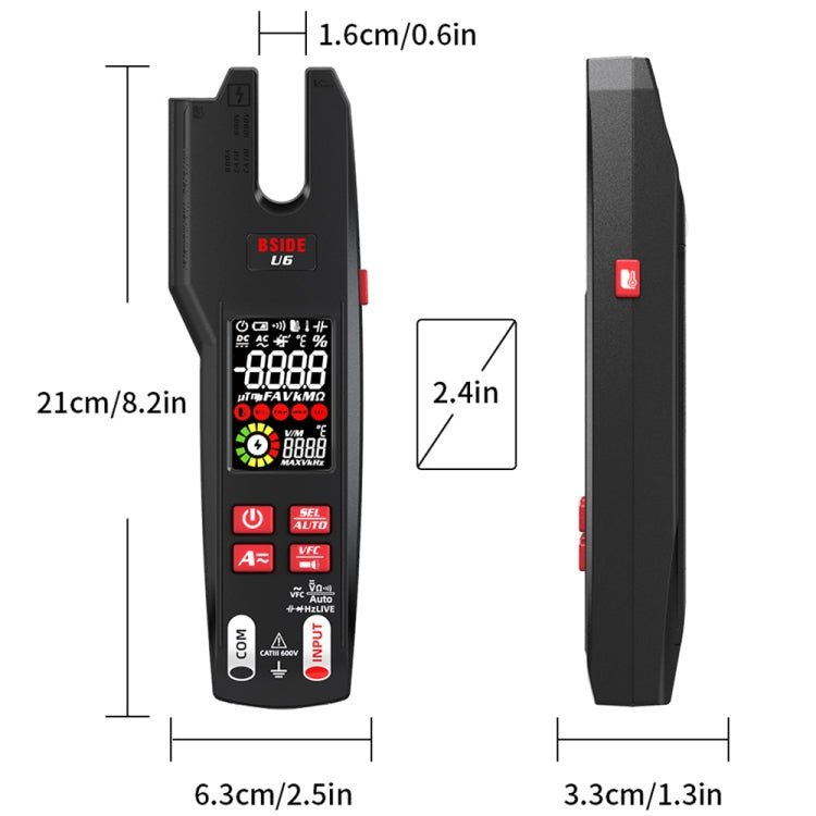 BSIDE U6 AC/DC Clamp-on Infrared Temperature Measurement Multimeter Secondary image