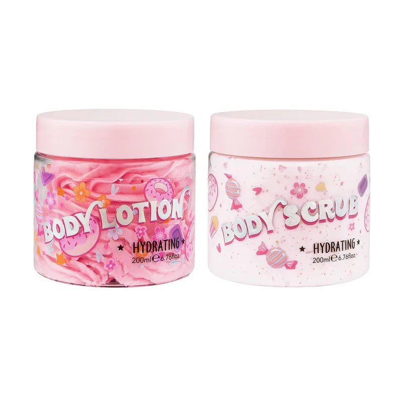 Bubble T Cosmetics Sweetea Body Scrub & Body Lotion Gift Set (2 x 200ml) - Lotion & Moisturizer - British D'sire