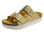 Buckle Strap Flatform Sandals - Sandals - British D'sire